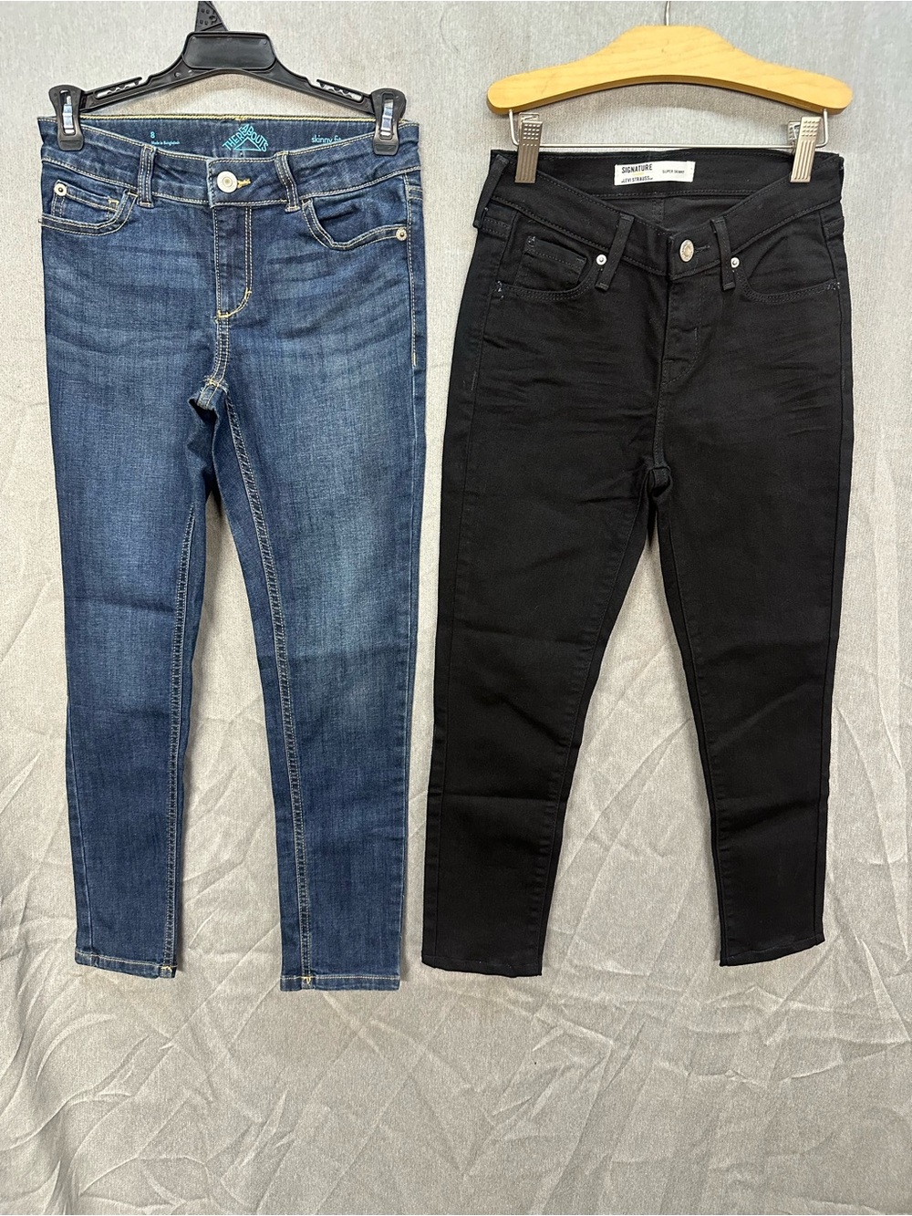 Levi's Kids Two-Tone Jeans Set — Dark Wash & Black Skinny